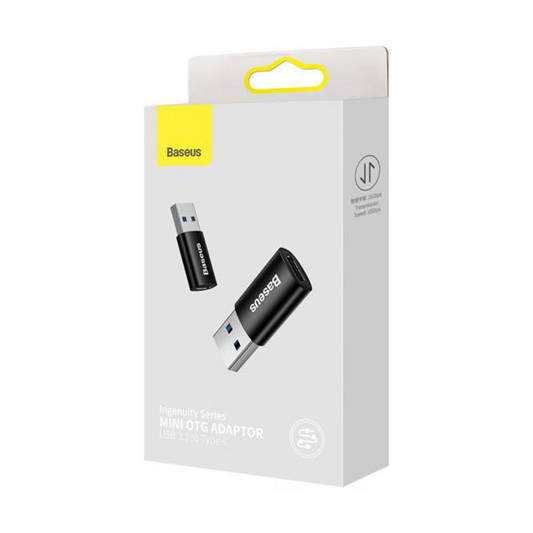 Adaptador Usb a USB C Mini Otg Ingenuity 3.1Amp Negro