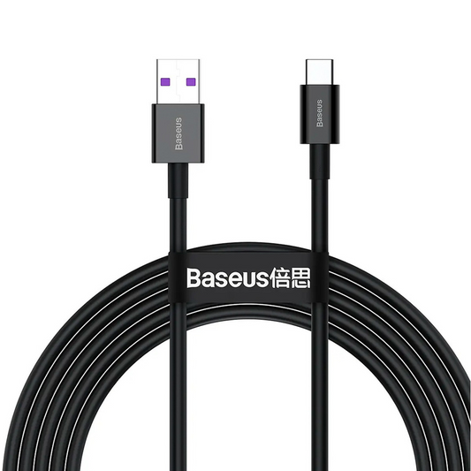 Cable Usb a Tipo C 66W 2 Metros 6a Baseus Negro