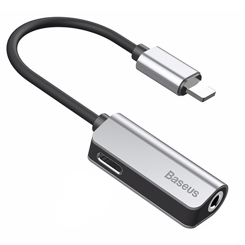 Adaptador Iphone Lightning Carga y Jack 3.5mm Baseus