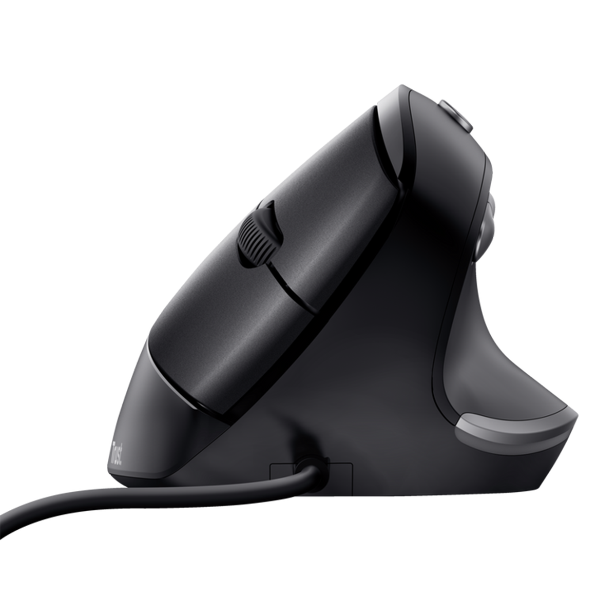 Mouse Trust Ergonomico Bayo Vertical Con Cable Negro