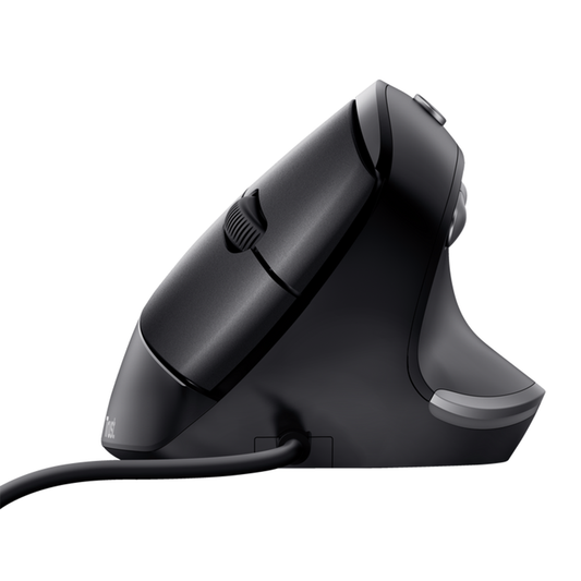 Mouse Trust Ergonomico Bayo Vertical Con Cable Negro
