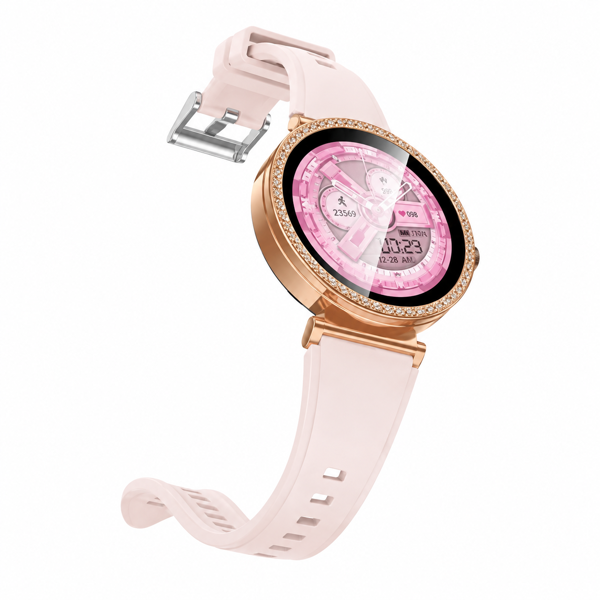 Smartwatch Borofone BD17 Crystal Glam Llamadas Rosado