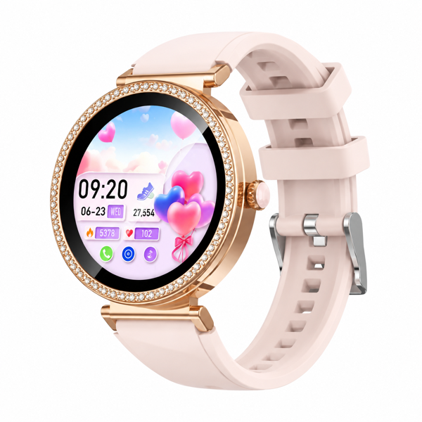 Smartwatch Borofone BD17 Crystal Glam Llamadas Rosado