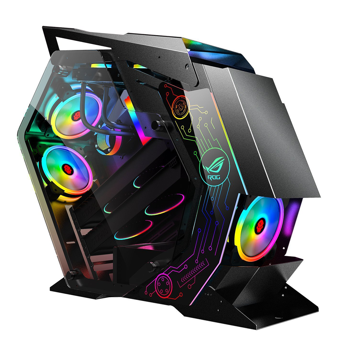 Gabinete Gamer Power Train Fighter Beast Negro