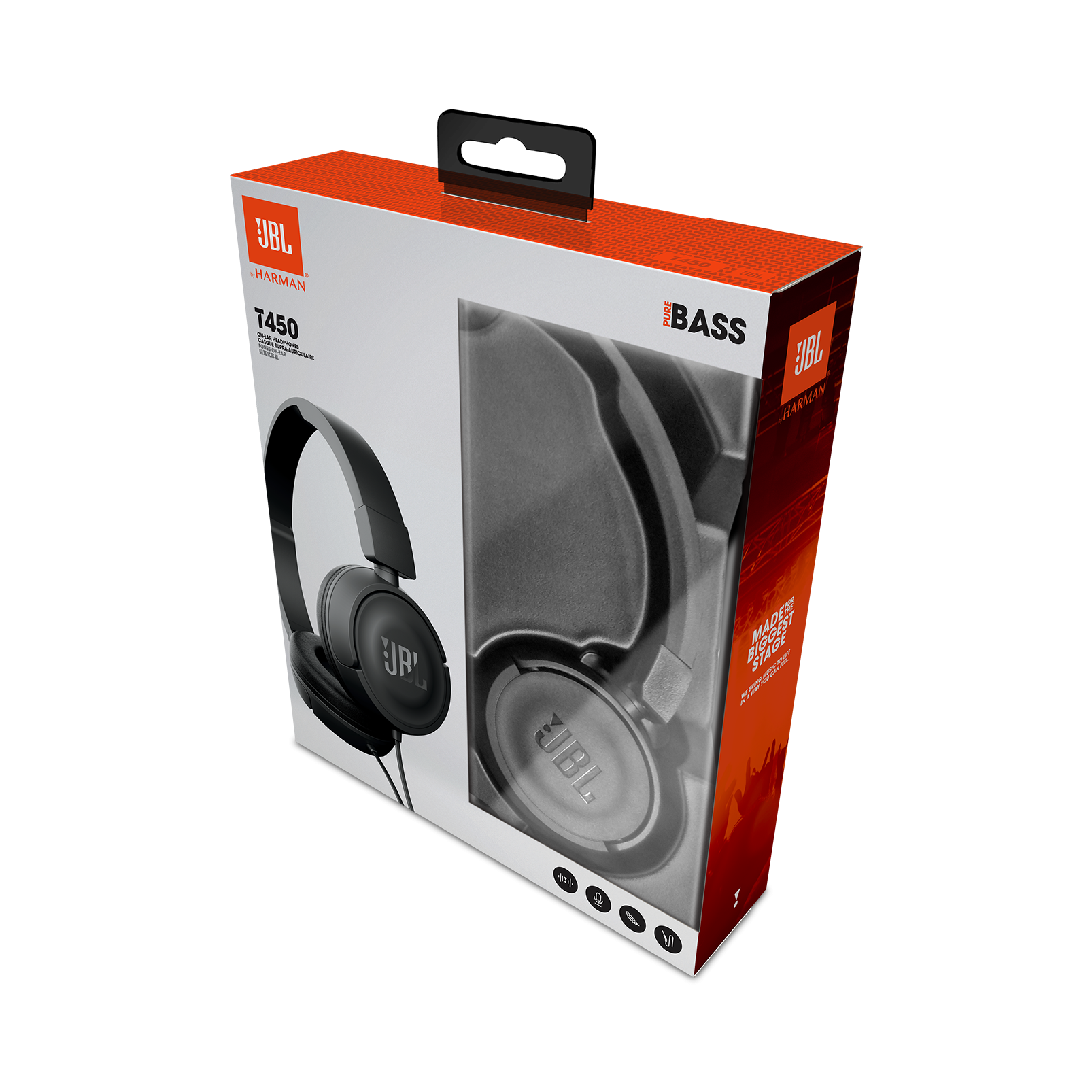 Audifonos Jbl T450 Con Cable Negro – imagen 3