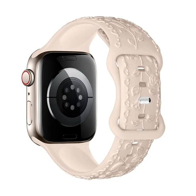 Correa Silicona Para Apple Watch Hoco Wa30 38 41mm Beige
