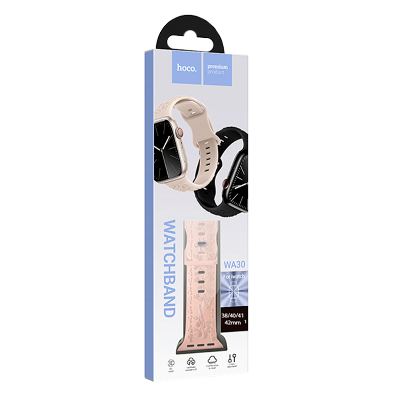 Correa Silicona Para Apple Watch Hoco Wa30 42 49mm Beige – imagen 3