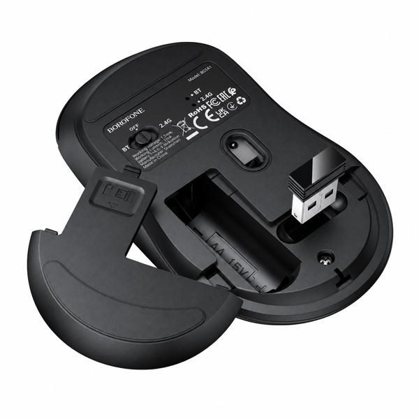 Mouse Inalámbrico Borofone BG151 Dual Mode Bluetooth + 2.4GHz