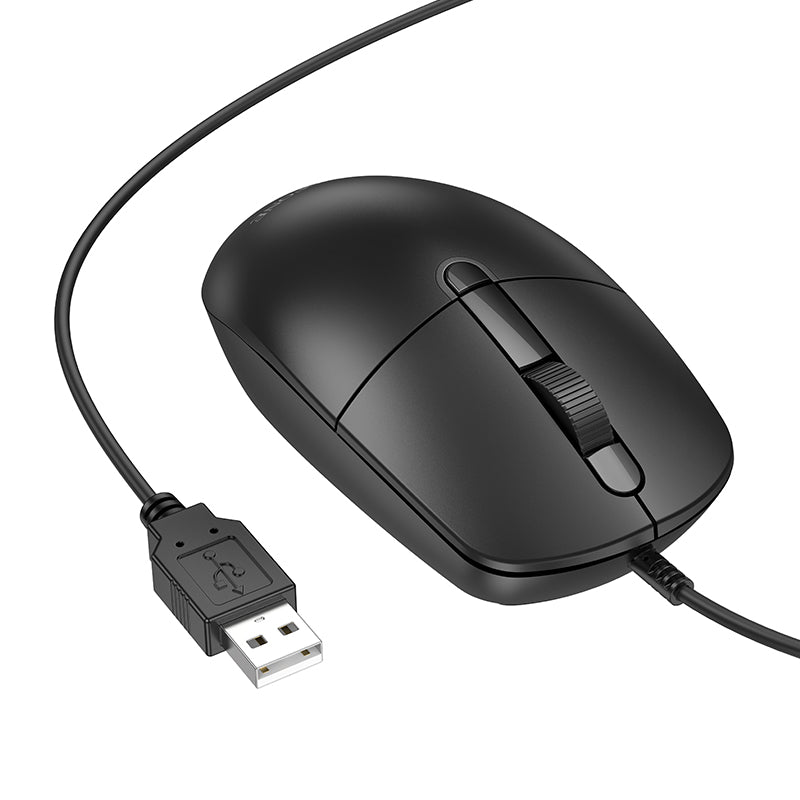 Mouse Alambrico Borofone Bg17 1600 Dpi Negro – imagen 2