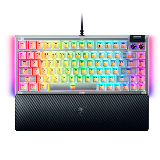 Teclado Gamer Mecanico Razer Blackwidow V4 75% Phantom White