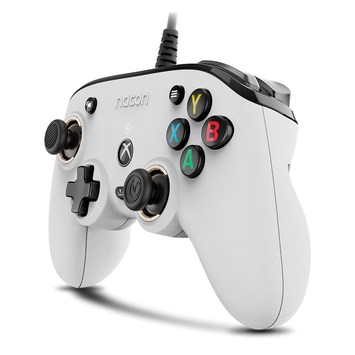 Control Alambrico Nacon Pro Compact Xbox One Serie X / S Blanco