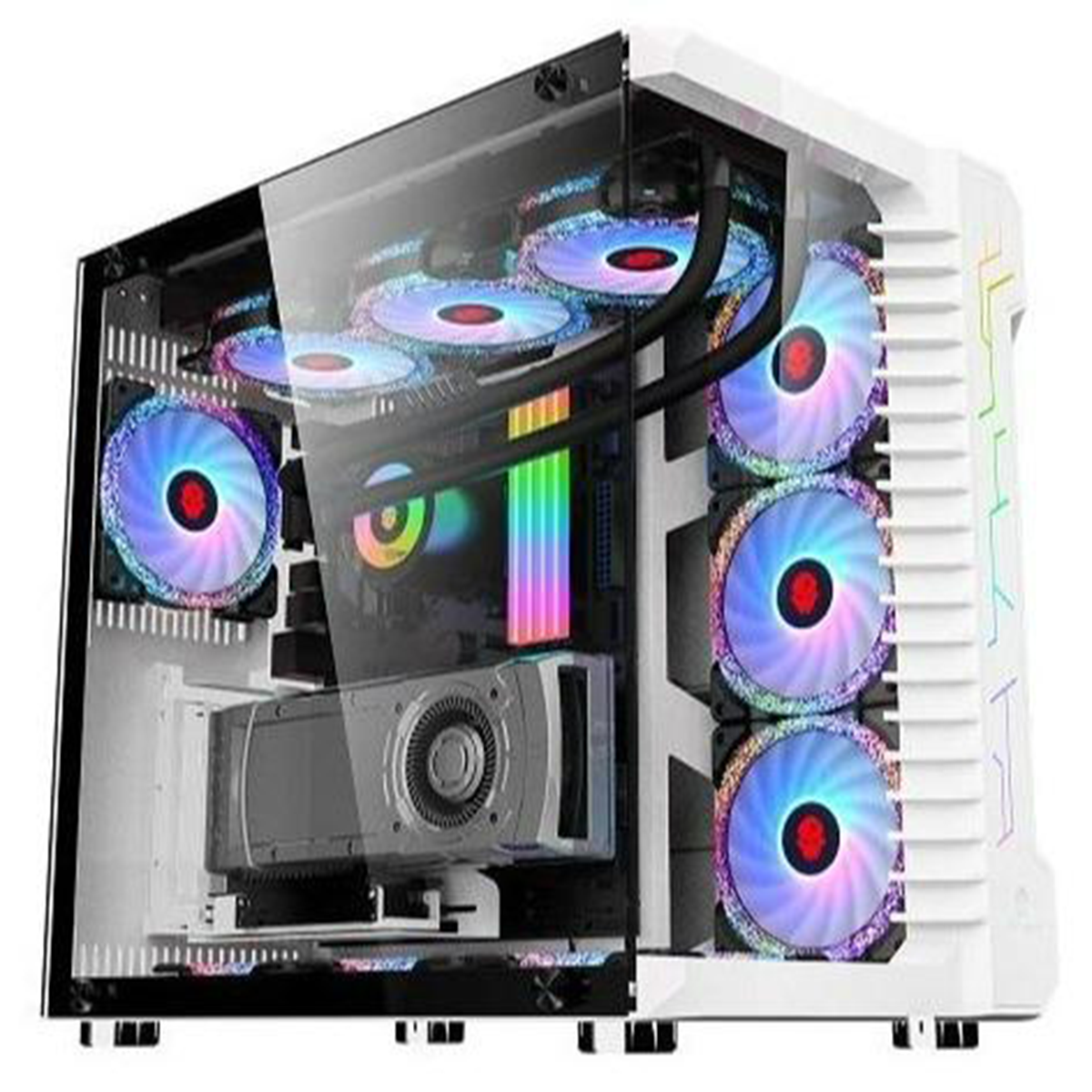 Gabinete Gamer Power Train Robin 3 Blanco