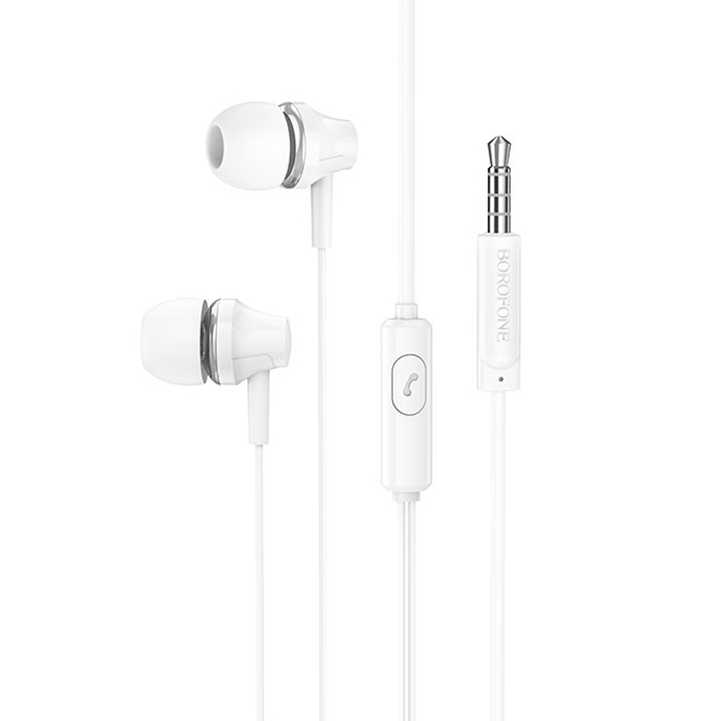 Audífonos In Ear Borofone Bm74 3.5mm Singer Blanco