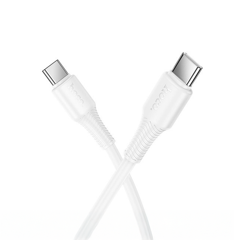 Cable Tipo C a Tipo C Hoco X120 Beneficio 60w 1 Metro Blanco