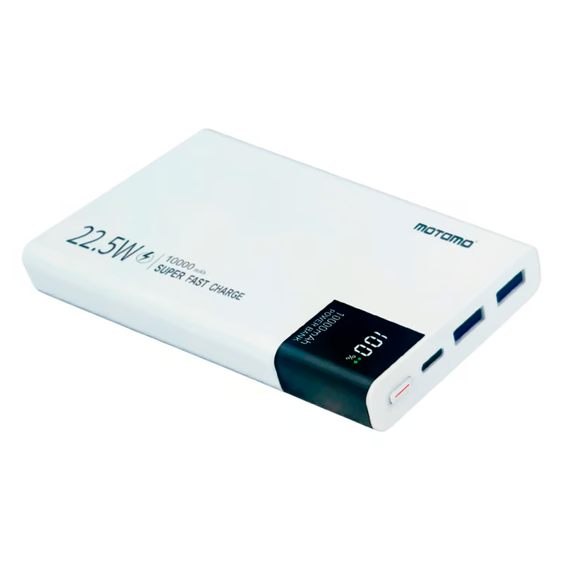 Bateria Portatil Powerbank Motomo Pobamo41 10.000 Mah Blanco – imagen 2