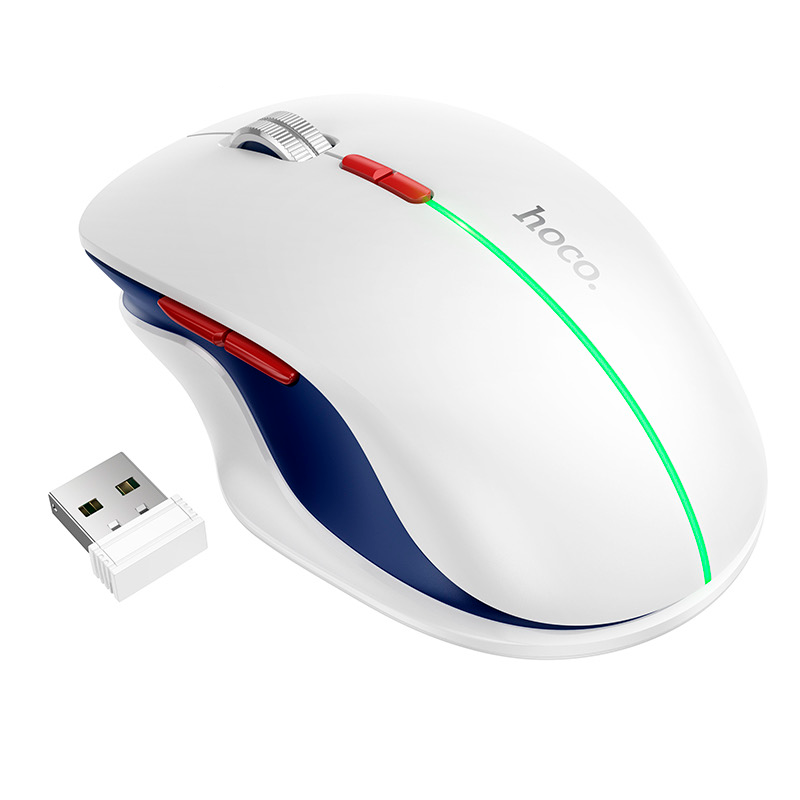 Mouse Inalámbrico Dual 2.4g y Bluetooth Hoco Gm40 1600 Dpi Blanco