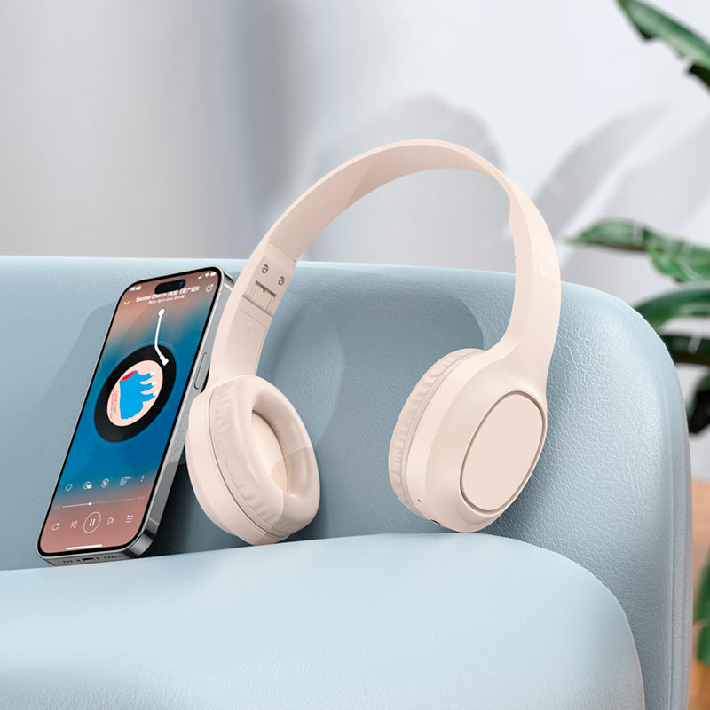 Audífonos Bluetooth Headset Hoco W46 Charm Blanco – imagen 2