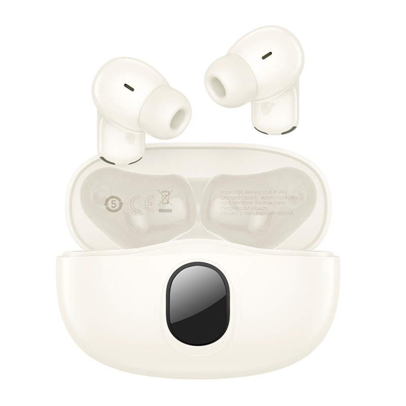 Audífonos In Ear Bluetooth Borofone Tws Fq4 Anc + Enc Blanco – imagen 2