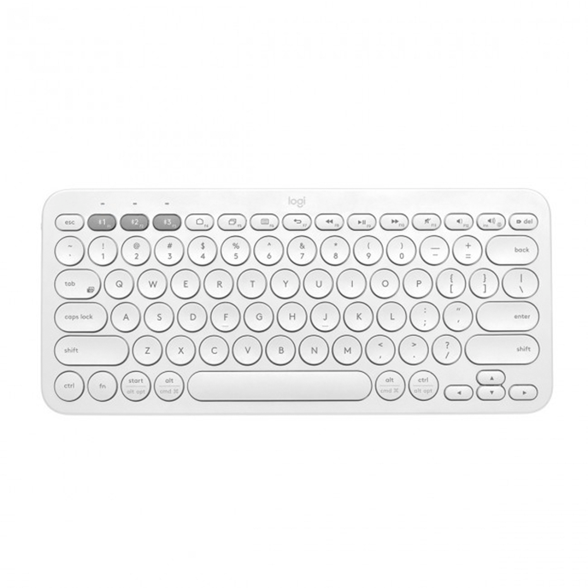 Teclado Multidispositivos Bluetooth Logitech K380 Blanco