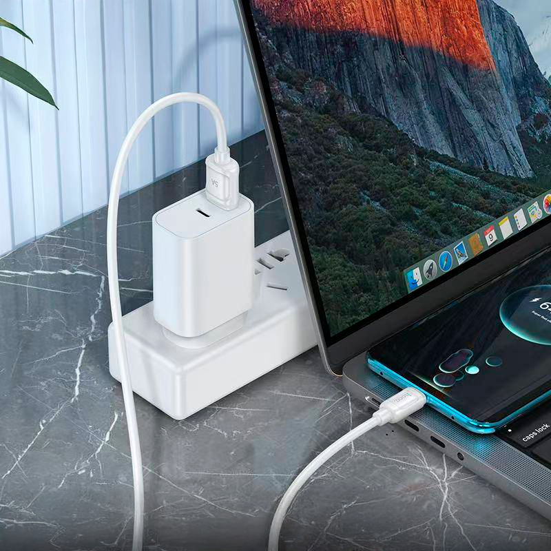 Cable Usb a Tipo C Hoco X115 100w 1 Metro Blanco – imagen 2