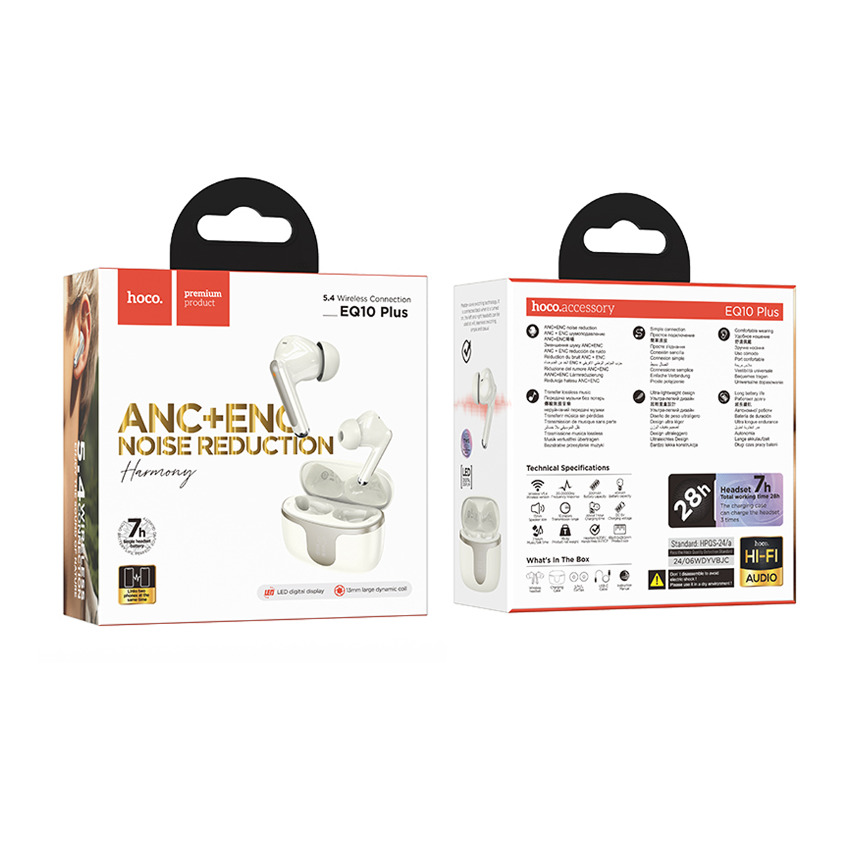Audífonos Bluetooth Hoco Eq10 Plus In Ear Blanco – imagen 3