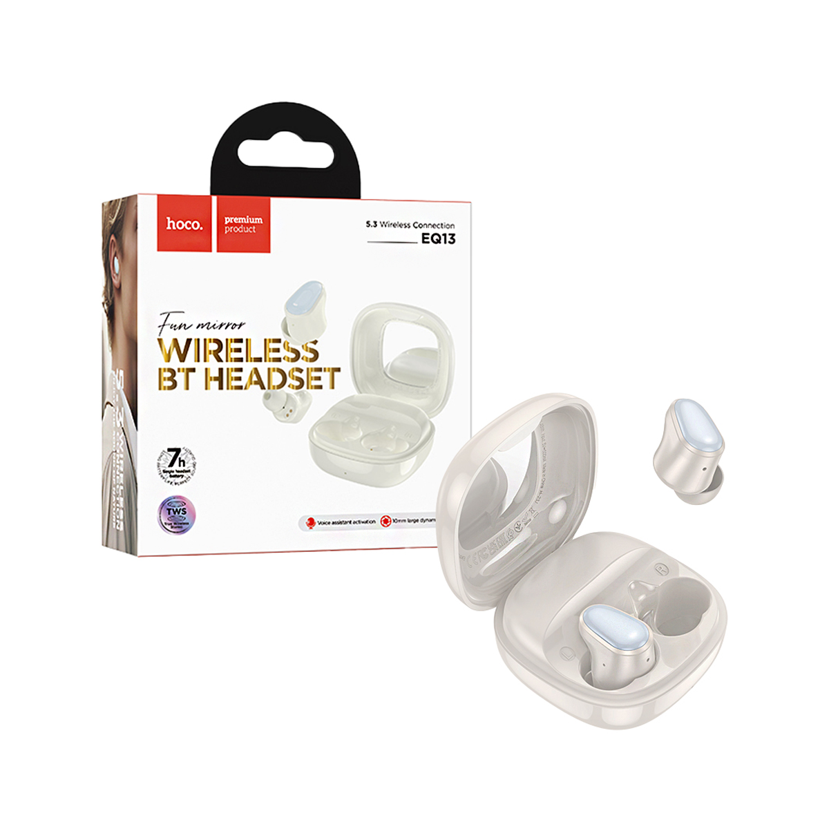 Audífonos Bluetooth Hoco Eq13 In Ear Blanco – imagen 3