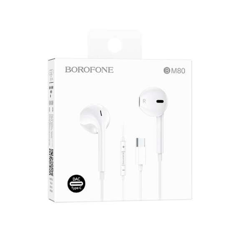 Audífonos In Ear Borofone Bm80 Tipo C Blanco – imagen 2