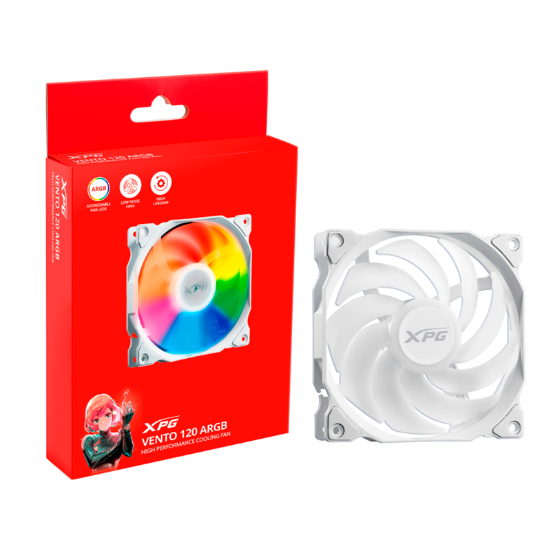 Ventilador Gamer Xpg Vento 120 ARGB Blanco – imagen 2
