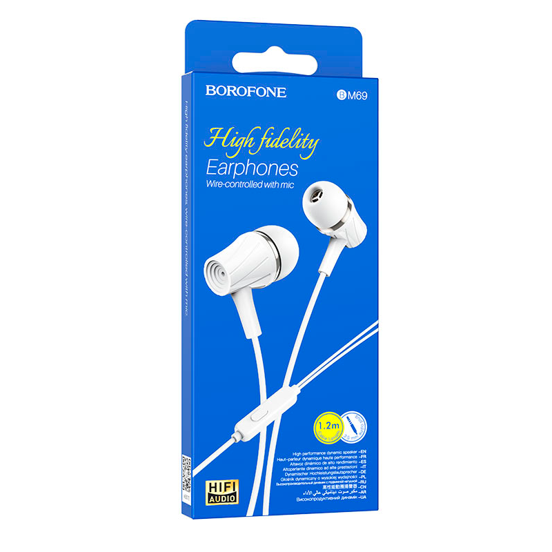 Audífonos In Ear Borofone Bm69 3.5mm Blanco – imagen 3