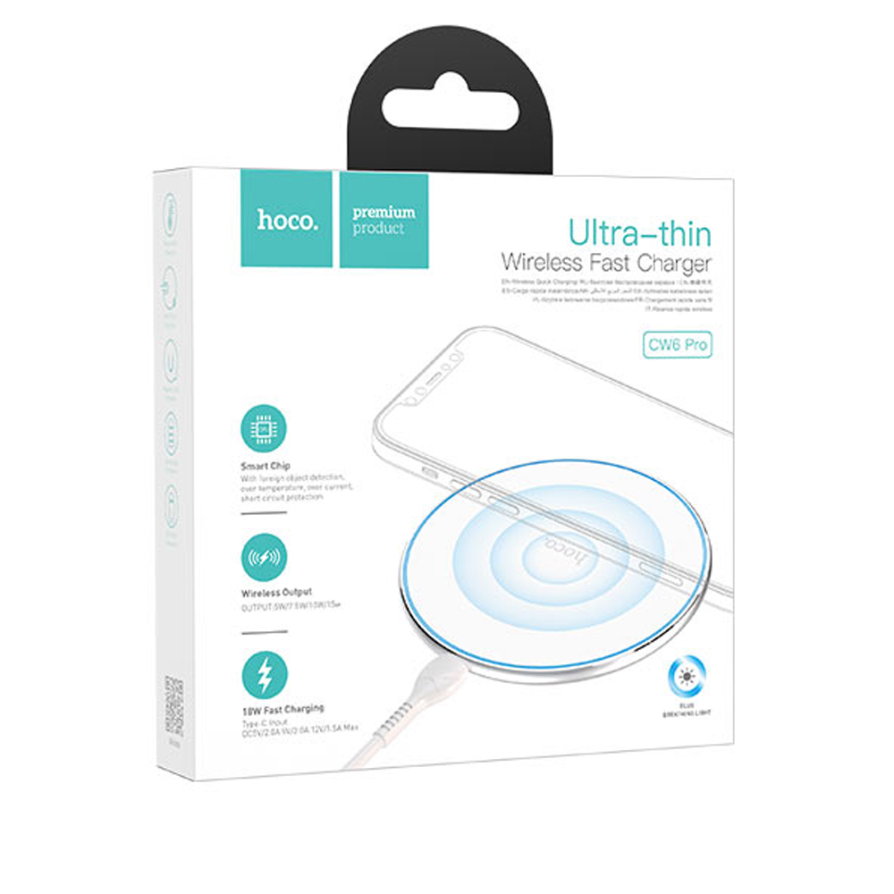 Cargador Inalámbrico Hoco Cw6 Pro Easy 15w Blanco – imagen 2