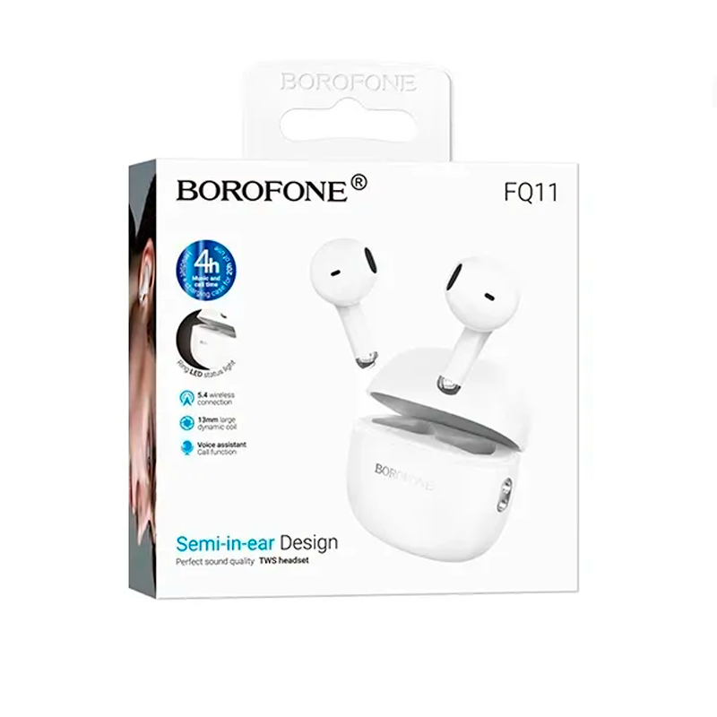 Audífonos In Ear Bluetooth Borofone Fq11 Tws Blanco – imagen 2