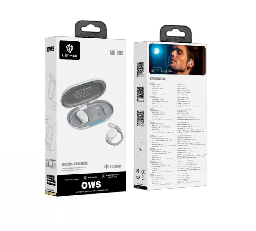 Audífonos In Ear Bluetooth Lenyes Air 202 Blanco – imagen 3