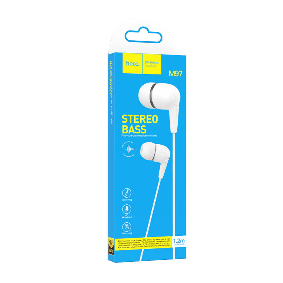 Audífonos In Ear Hoco M97 Jack 3.5mm Blanco – imagen 3