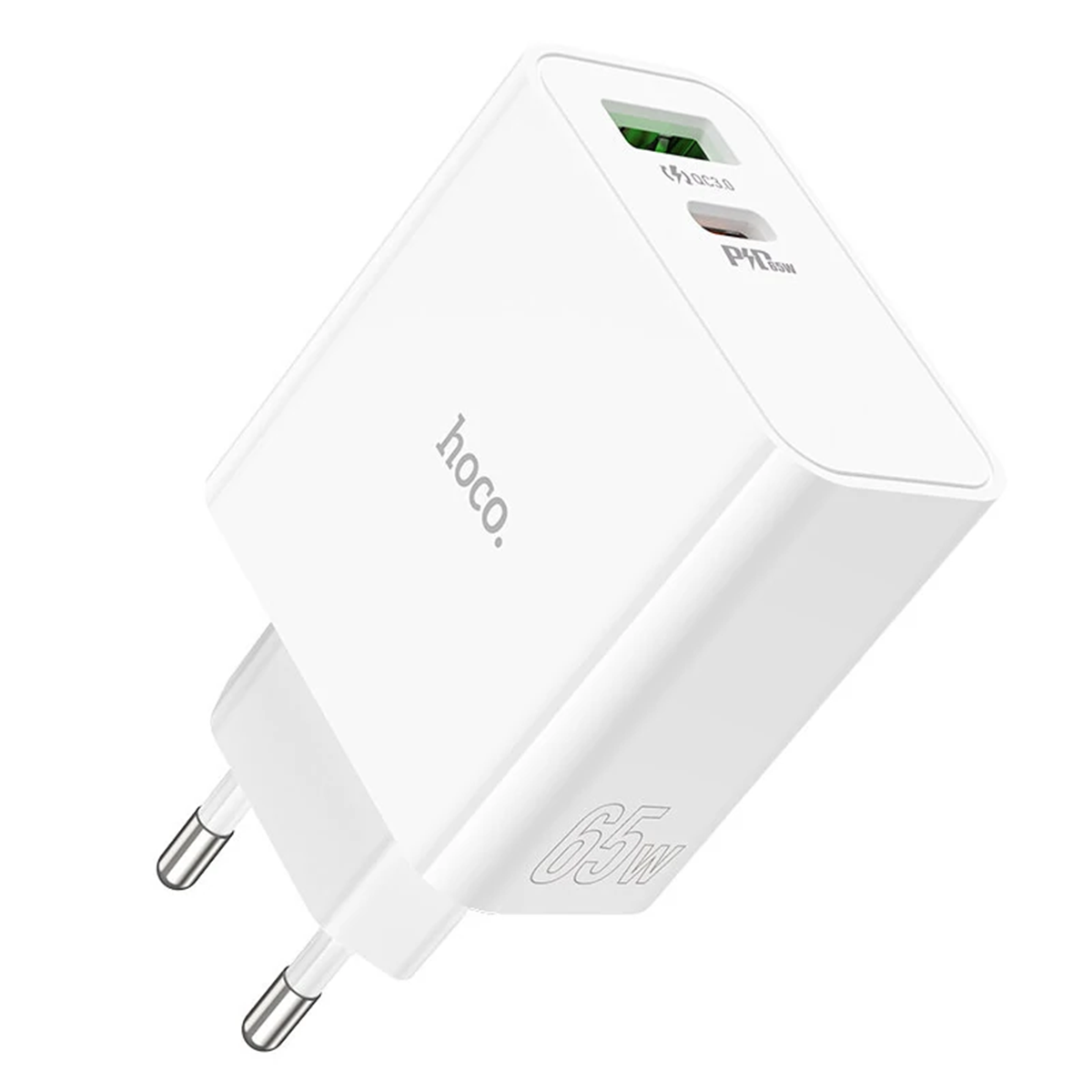 Cargador Hoco C113a 65w Carga Rapida Blanco