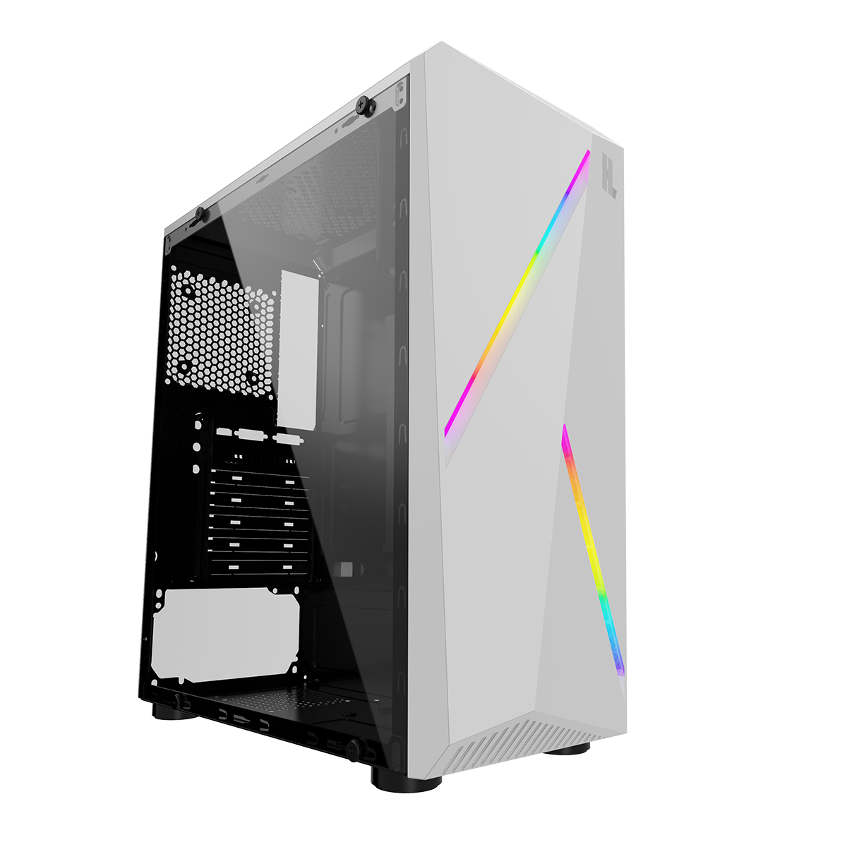 Gabinete Gamer Mid Tower Hype Legend Revolution Atx Blanco