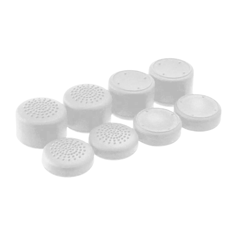 Set Gomas Analogos Thumbs Grips Para Ps4 Ps5 8 en 1 Blanco