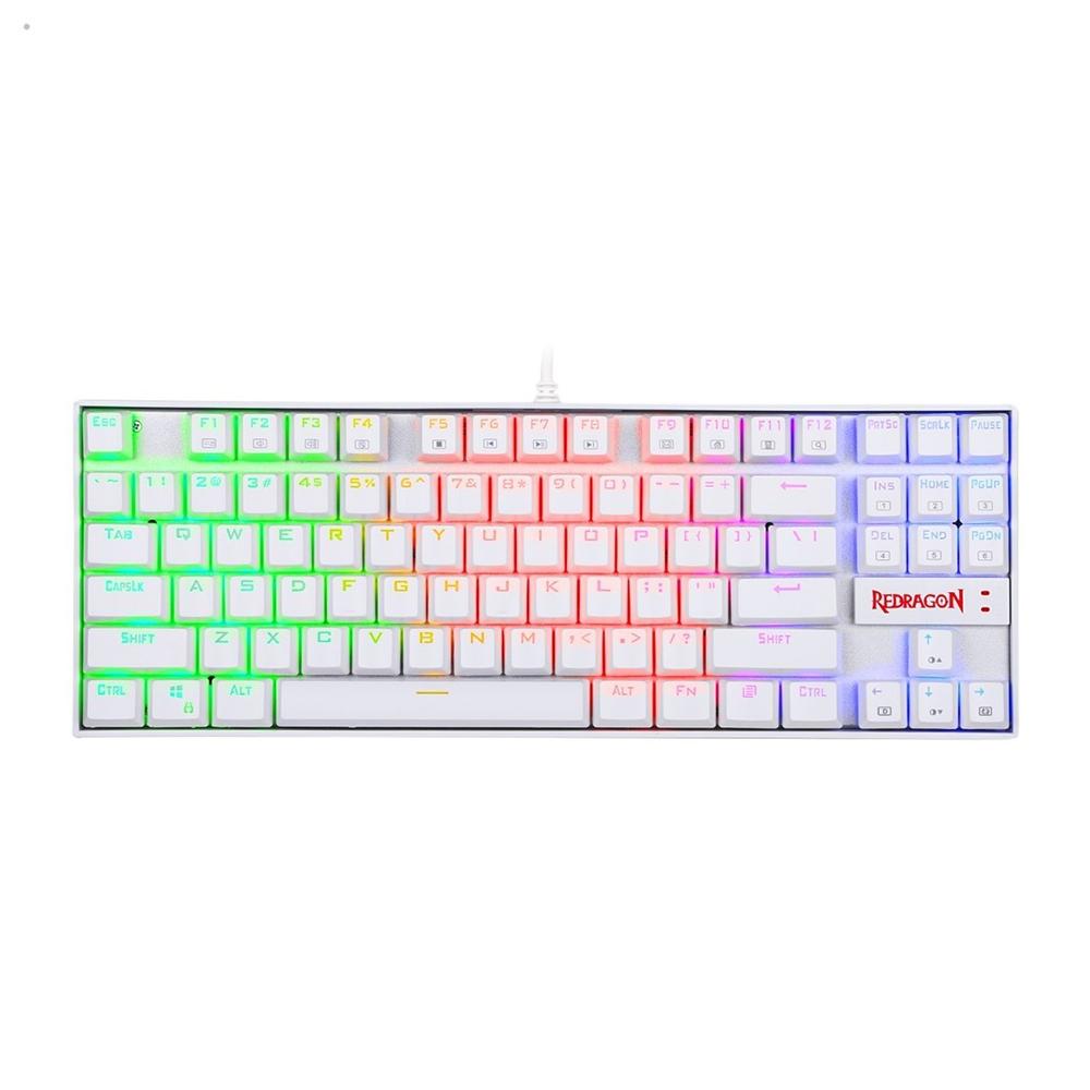 Teclado Gamer Mecanico Redragon Kumara K552 Rgb Blanco