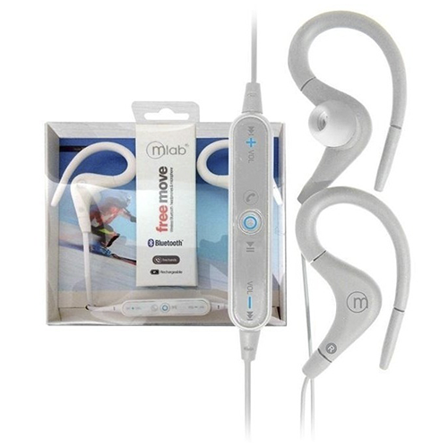 Audífonos Bluetooth Sport Ear Clip Microlab Blanco