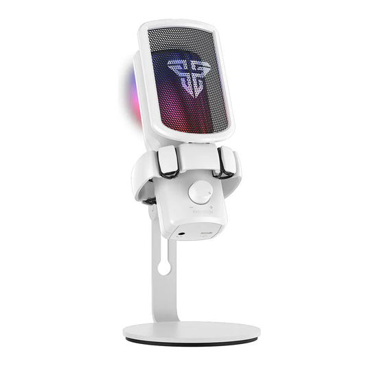 Micrófono Gamer Streaming Fantech Leviosa Wave Wmcx01 Rgb Blanco