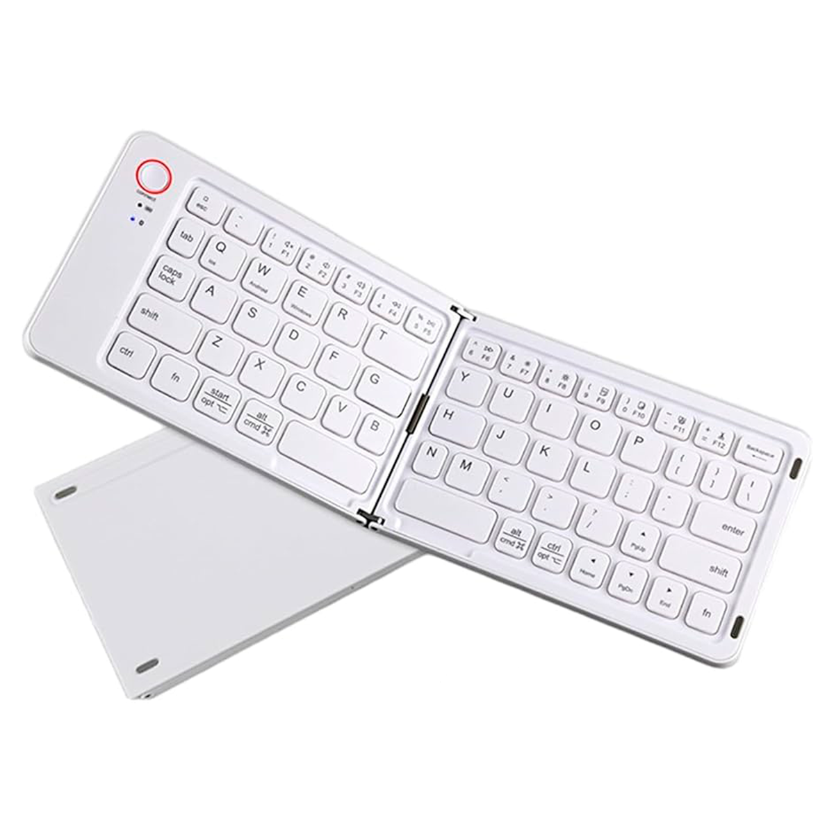 Teclado Mini Inalámbrico Bluetooth Plegable B023 Blanco