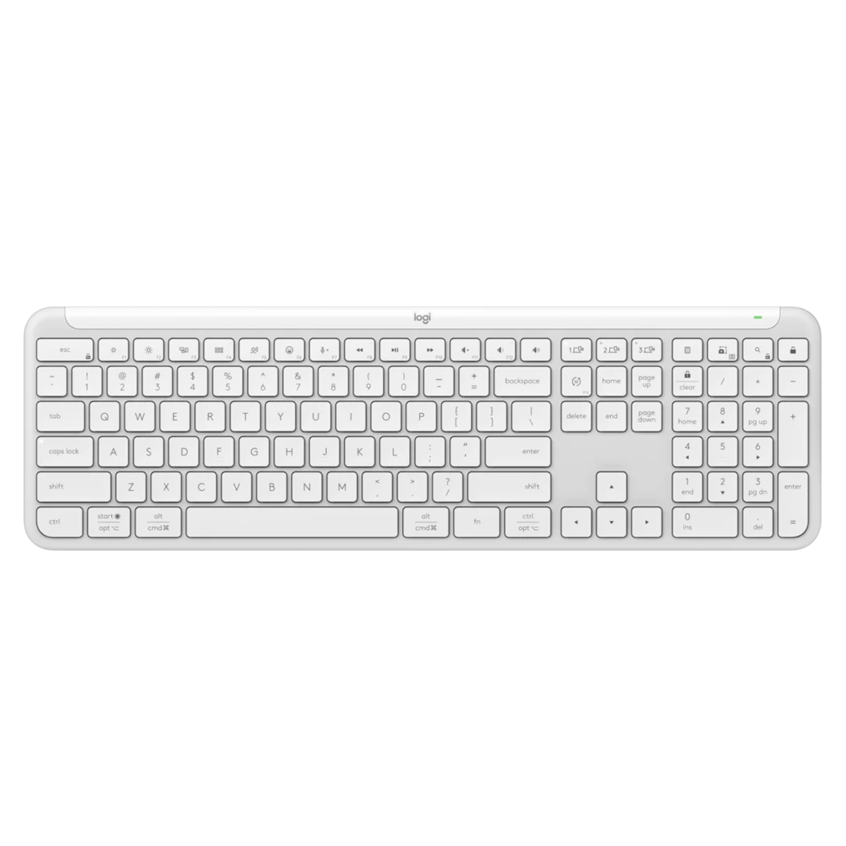 Teclado Dual Bluetooth Wireless Logitech Signature Slim K950 Blanco