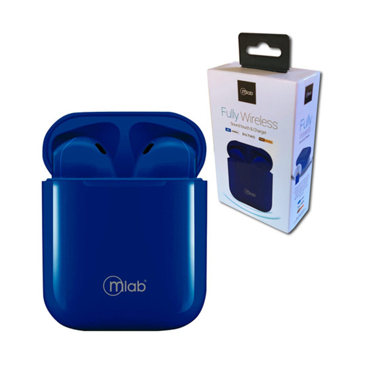 Audifonos Bluetooth Fully Touch y Carga Inalámbrica Microlab Azul – imagen 4
