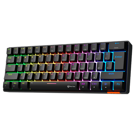 Teclado Gamer Meetion MT-Mk005bt Bluetooth 60% Español Negro