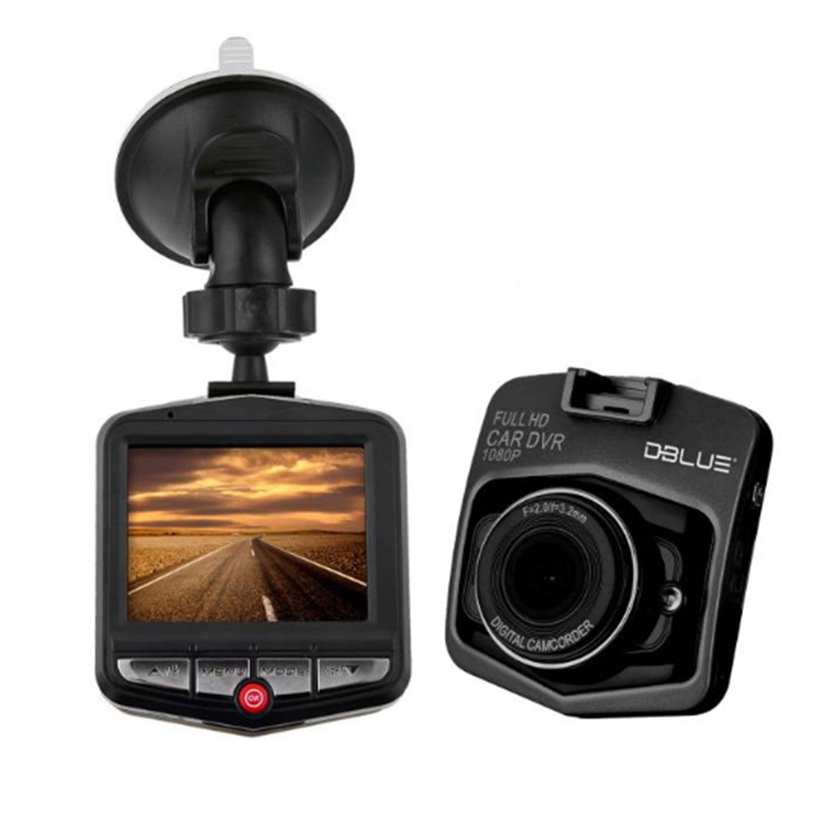 Cámara de Video DVR Para Automovil 1080P Full HD Negro