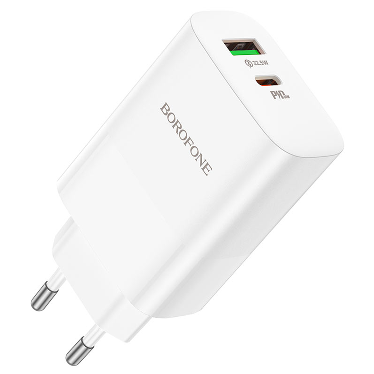Cargador Borofone Bn10 65w 1 Puerto Usb 1 Tipo C Blanco