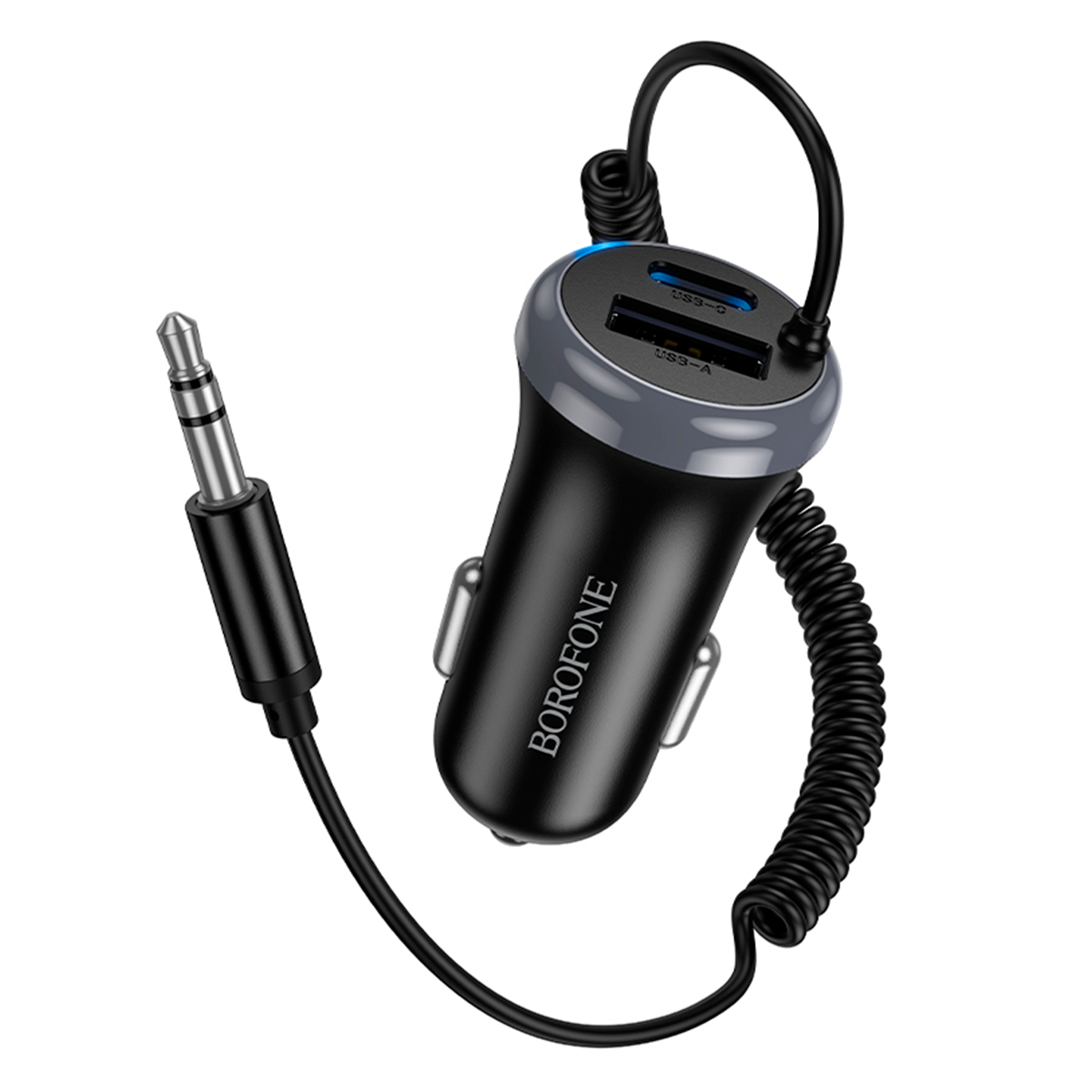 Cargador de Auto y Recibidor Audio Borofone Bc64 Negro