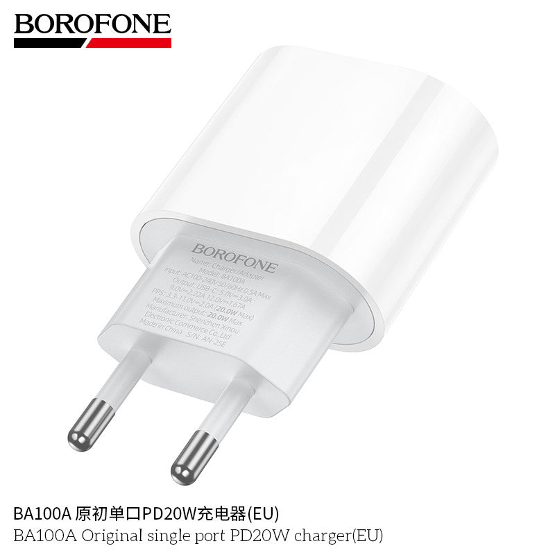 Cargador Carga Rapida Borofone Ba100a 20w Blanco – imagen 2