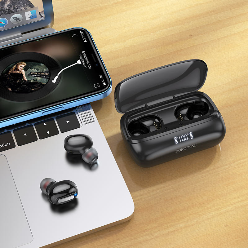 Audifonos Bluetooth Borofone Be55 Tws Negro – imagen 3