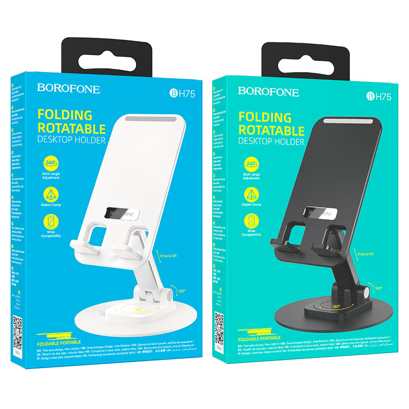 Soporte De Escritorio Para Smartphone Tablet Borofone Bh75 Negro – imagen 5