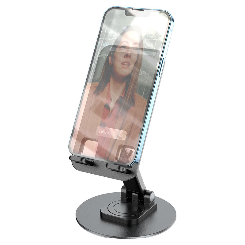 Soporte De Escritorio Para Smartphone Tablet Borofone Bh75 Negro – imagen 2